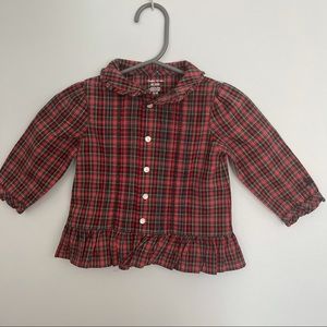 Ralph Lauren plaid Peplum top 3M